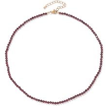 Lit Wall Crystal Choker Necklace for Women 3mm Handmade Natural Stone Beaded Necklace Healing Crystal Necklaces Crystal Bead Necklaces for Women