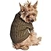 DOGGIE DESIGN Combed Cotton Cable Knit Dog Sweater - Herb Green