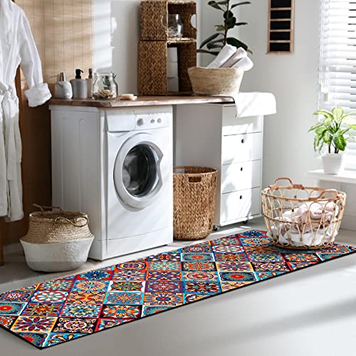 Melajia Kitchen Rugs Sets Of 3 Non Slip Washable With Rubber Backing Kitchen Mats Set For Floor Easy To Clean Low-Profile Runner Rug For Hallway Entryway Bathroom Laundry Room #TOP5