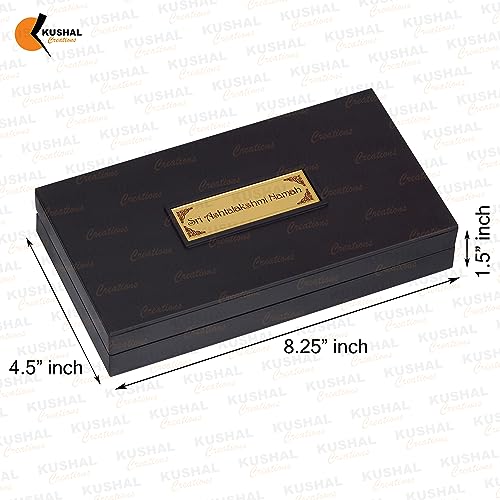 Image of 24K Gold Plated Religious Frame Photo Frame with Charan Paduka Return Gifts for Home Puja Office (ASHTA LAXMI)