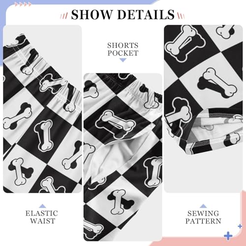 ZZKKO Dog Bone Halloween Doodle Boys Pants for Kids Jogger Pants with Pockets S-XL4
