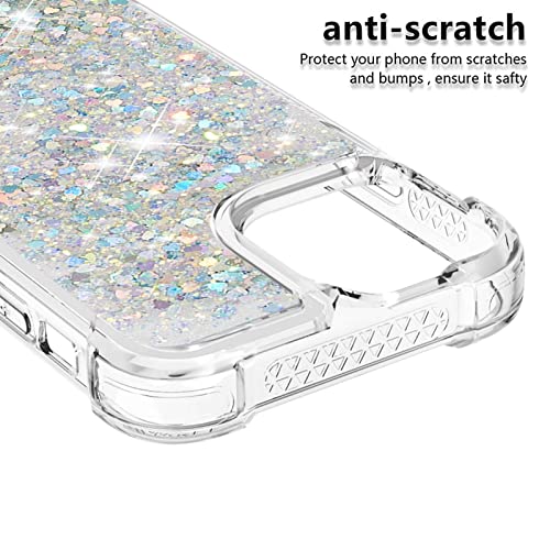 Lijc Hoesje voor iPhone 13 Glitter Vloeibaar Drijfzand Transparant Four Corners Anti-Fall TPU Bumper Zachte siliconen… - Afbeelding 5