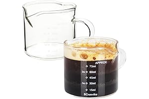 Double Spouted Espresso Shot Glass with Handle