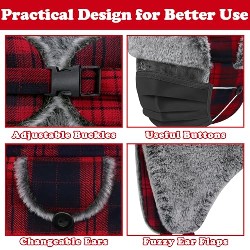 Sarfel Toddler Winter Hat Warm Fur Fleece Baby Boy Winter Hat Kids Trapper Hat Toddler Snow Hat Girls Winter Hat with Earflap4