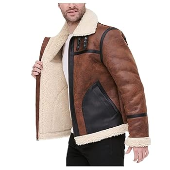 【極美品】トミーヒルフィガー　ライダース　レザージャケット ブラウン　レザー　牛 Amazon | [トミーヒルフィガー] シェーリング ジャケット Faux