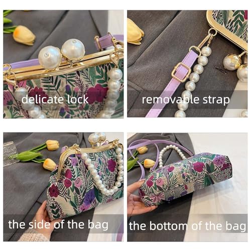 Crossbody Bags for Women Trendy Floral & Leaf Print Fashion Versatile Elegant Purse for Ladies Shoulder Sling Handbags 6
