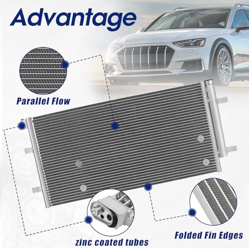 Image of Air Conditioning A /C Condenser Compatible with Audi A4 A5 Q5 Models # 3868, 8K0260403AB, 8K0260403AF, 8K0260403E, 8K0260403M, 8T0260403D, 8T0260403E, 8T0260403G