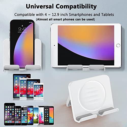 Cymtkbr Wall Shower Phone Holder, Universal Cell Phone Tablet Holder/Mount/Stand With 3Pcs Stickers For Glass Mirror Bathroom Kitchen Bed Desk, Compatible With Ipad Tablet Iphone Samsung All Phones #TOP1