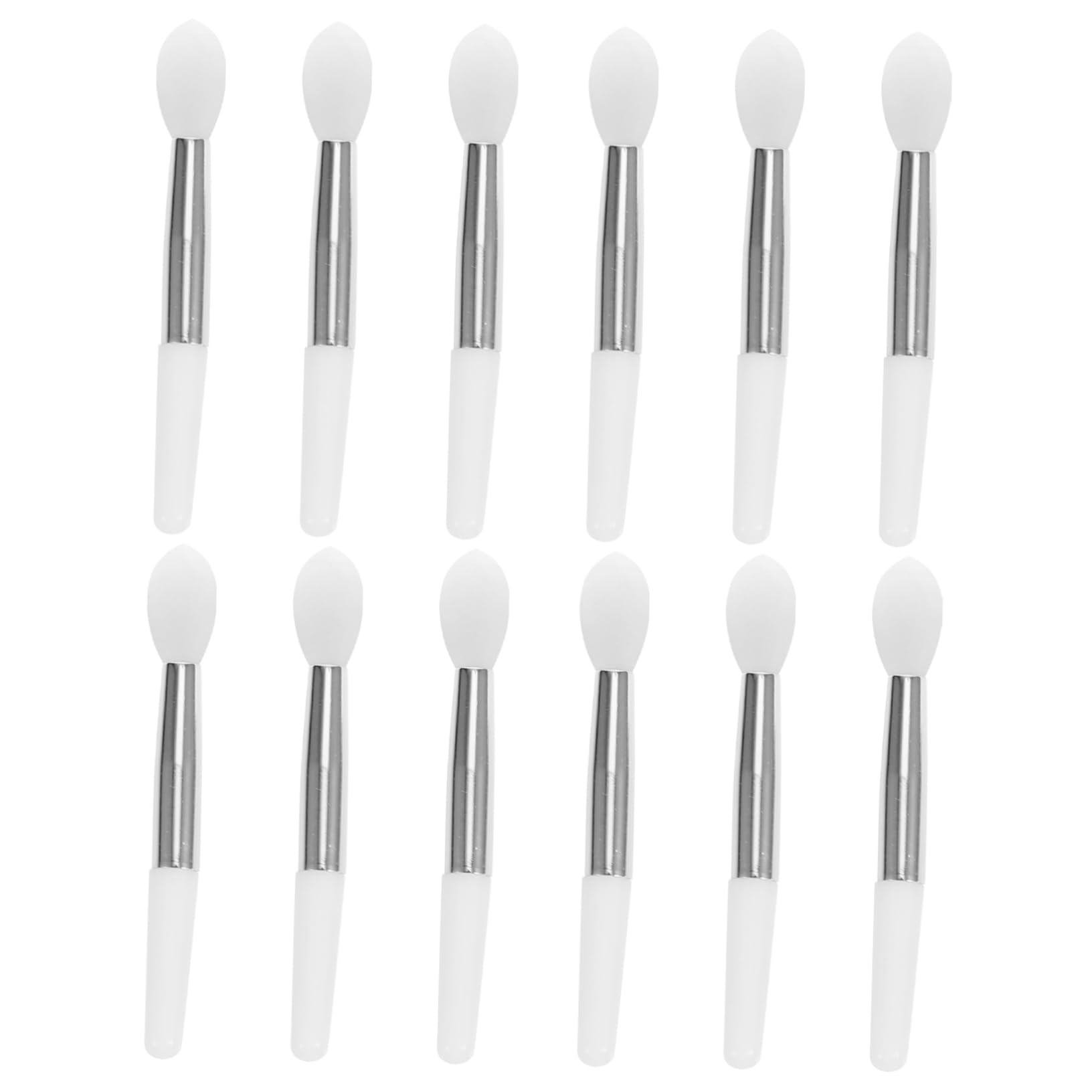 PartyKindom 12pcs Silicone Lip Makeup Lipstick Applicator Brush Set Perfect for Lip Gloss and Line