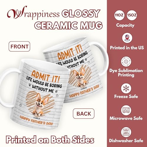 Taza personalizada para papás perro color Admit It 15oz miniatura 3