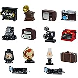 10Pcs Miniature Retro-Themed Home Appliances – Random Assorted Resin Camera, Telephone & Television Models, Mini Dollhouse Furniture for DIY, Micro Landscape,Tabletop Display & Creative Craft Projects