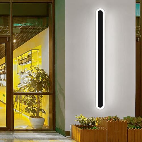 Applique murale extérieure LED 40W luminaire jardin rectangulaire noir IP65