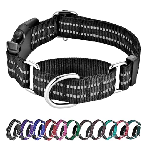 Hikiko Martingale Collar for Dogs Reflective Nylon Dog Collar with Quick Release Buckle Adjustable...