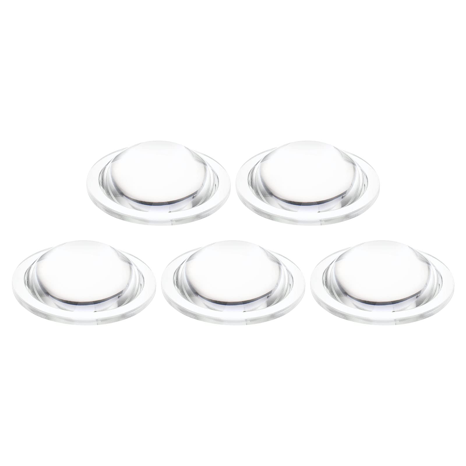PATIKIL Diameter 45mm Height 14.5mm Flat Convex Lens, 5 Pcs Acrylic LED Optical Convex Condenser Lens for LED Flashlight Bike Head Lamp, Transparent โ image 1