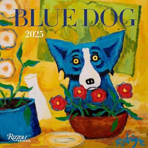 Blue Dog 2025 Wall Calendar Cover