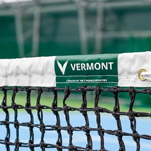 VERMONT Tennis Court Nets | Championship Quality, Heavy-Duty Design - Doubles or Singles Nets Available in 4 Thicknesses [2mm - 3.5mm] (Loop and Pin, 2.5mm Singles [Standard]) - Thumbnail 3