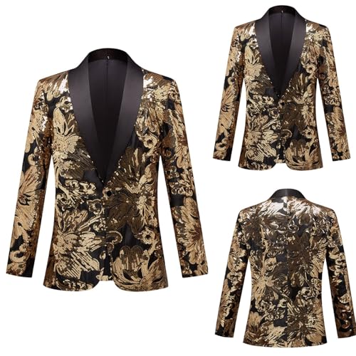 Veste à paillettes homme pour soirée disco des années 70 coupe droite