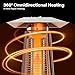 LAUSAINT HOME Pyramid Patio Heater, 48,000 BTU Outdoor Patio Heater All Stainless Steel, Upgraded Quartz Glass Tube Propane Heater for Backyard Commercial, Tip-Over Protection, Cover & Wheels