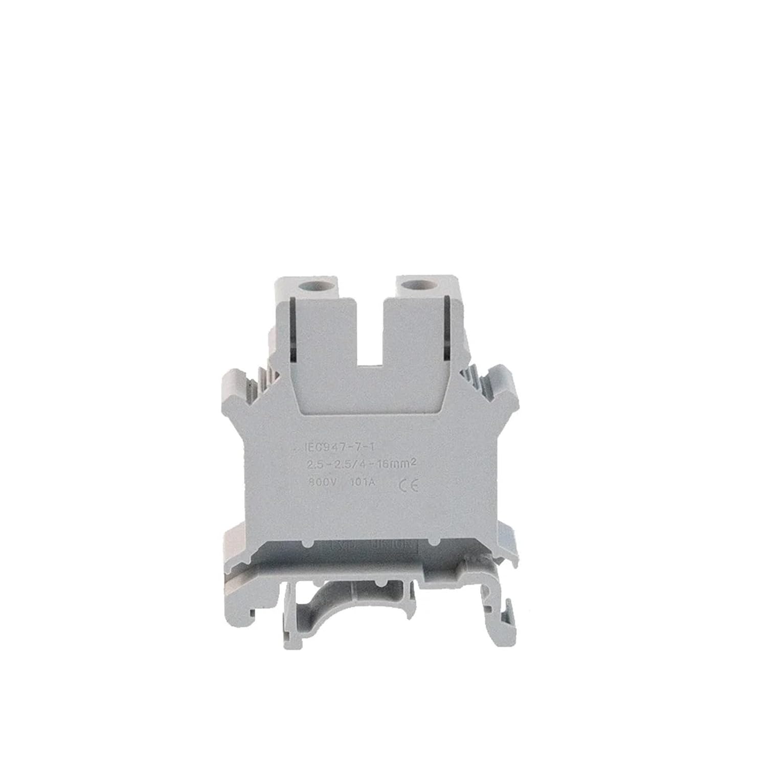 10Pcs Din Rail Terminal Blocks UK-16 Universal Class Connector Screw Terminal Strip Block UK16(Gray)
