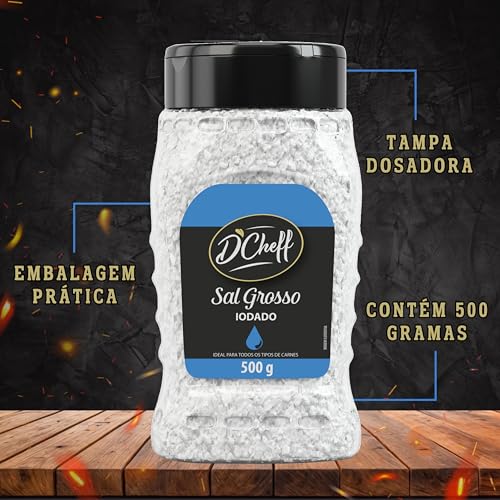D´Cheff Sal Grosso Iodado 500 Gramas