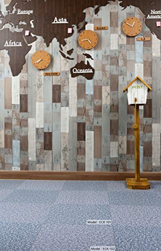 Roserosa Peel And Stick Engineered Pvc Tiles Carpet Pattern Durable Vinyl Flooring (Eck-102 : Square 4 Tiles) #TOP5