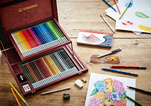 Lápis de Cor Artístico – STABILO CarbOthello - Estojo metálico com 60 unidades – Em 60 cores
