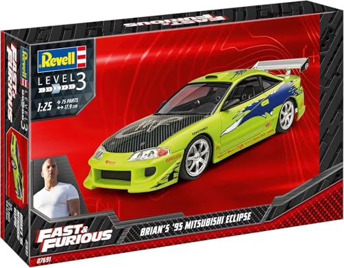 Revell 07691 Brian's 1995 - Kit Modello Mitsubishi Eclipse (Fast & Furious) In Scala 1:25 - 11