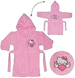 der Bademantel hat eine große Kapuze, er ist sehr saugfähig und hält wunderbar warm ! - ideal für Mädchen & Jungen