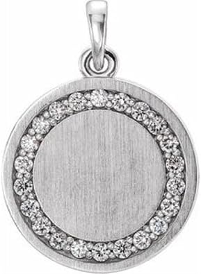 14K Gold Diamond Pendant Necklace 16-18"