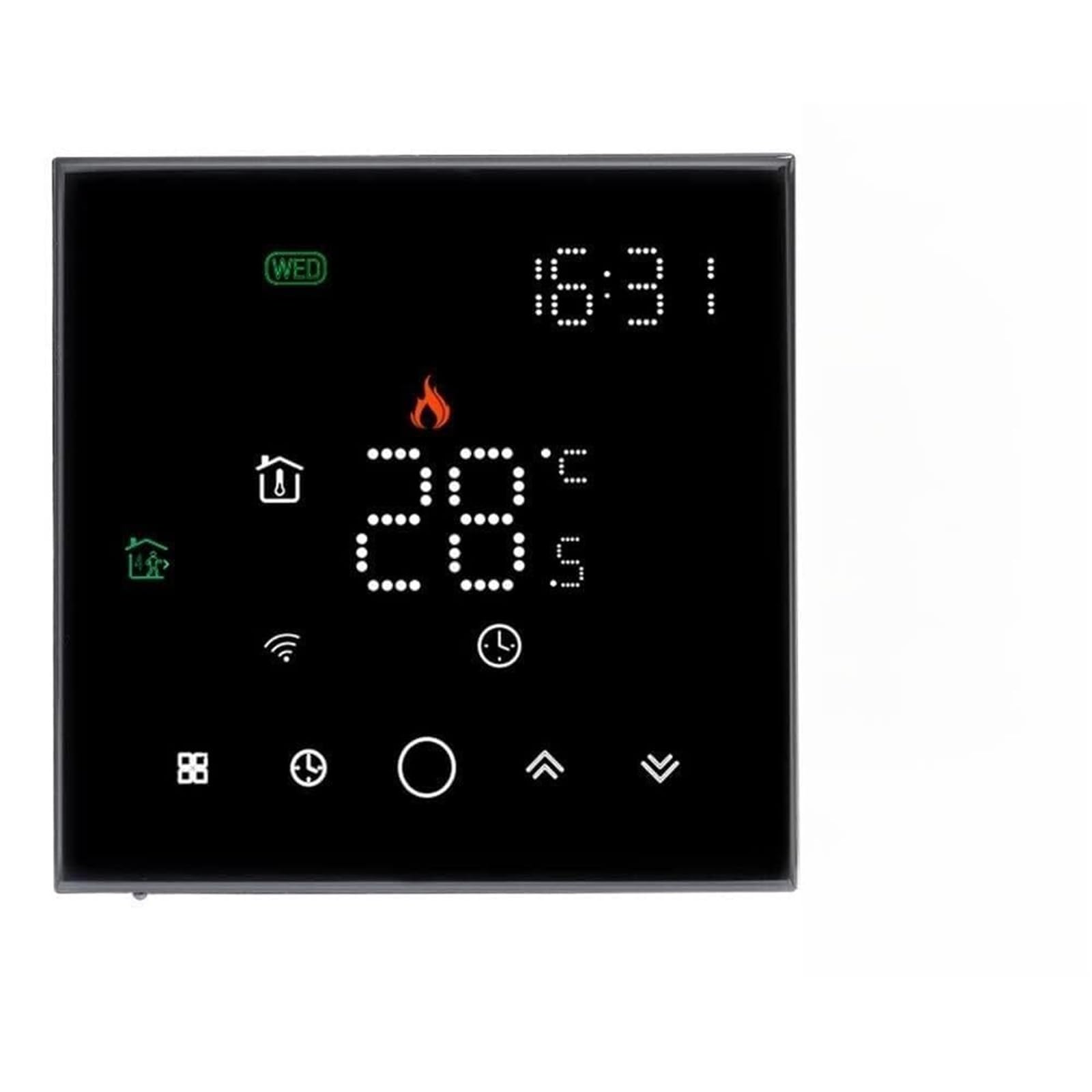 Termostato caldaia, Termometro Da Interno Igrometro Digitale Termostato Intelligente WiFi Riscaldamento Elettrico Temperatura 'acqua Caldaia A Gas Con Display LCD,per sistemi di riscaldamento(GC)