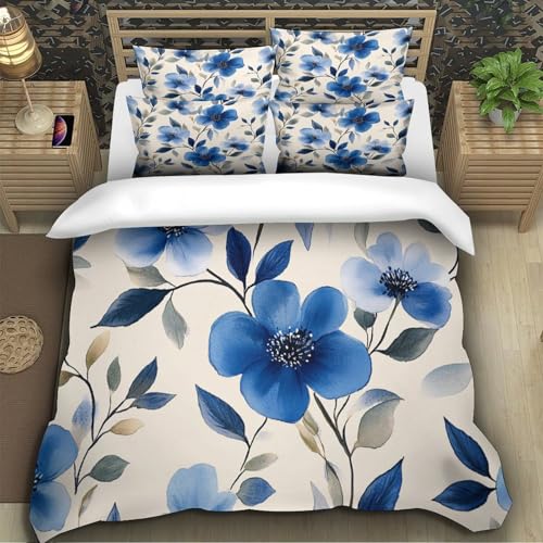 Housse de couette microfibre 3D 200x200 parure de lit fermeture éclair double