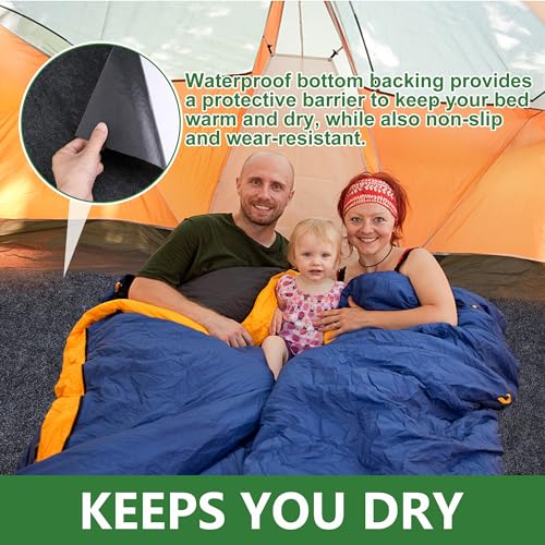 DECOHS 6.2 x 5 Ft Camping Tent Carpet Mat - Waterproof Outdoor Tent Rug - Portable Cuttable Picnic Camping Floor Blanket for Lawn Supplies by DECOHS - Image 5