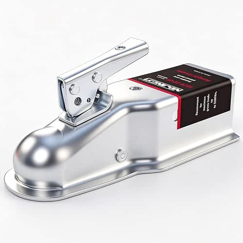 NBJINGYI Straight Trailer Coupler for 2" Ball and 3" Channel