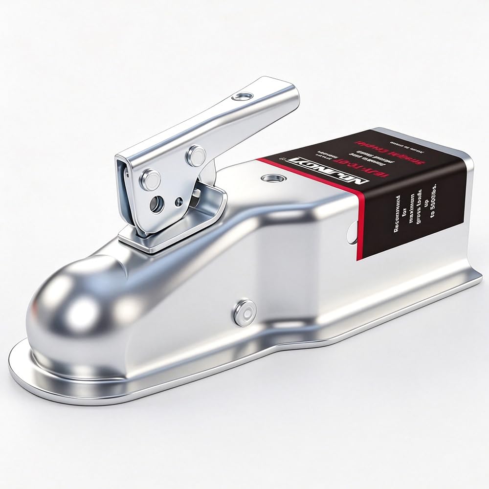 NBJINGYI Straight Trailer Coupler for 2" Ball and 3" Channel 5,000 lbs