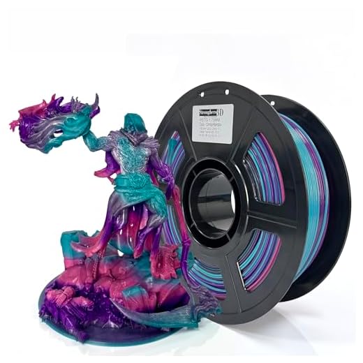 Stronghero3D PETG 3D Printer Filament 1.75 mm,Crimson Rainbow,Multi Color,Purple Turquoise,Accuracy +/- 0.05 mm net Weight 1 kg（2.2lbs