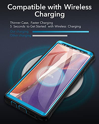 Youmaker Kickstand Case For Galaxy Note 9, Full Body With Built-In Screen Protector Heavy Duty Protection Shockproof Rugged Cover For Samsung Galaxy Note 9 6.4 Inch - Blue #TOP7