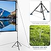Proiettore Tela con Treppiede 120 Pollici Proiettore Tela Portatile Outdoor Cinema 16:9 HD Rear Front Giardino Proiezione con Borsa per Campeggio Home Party Teatro Notti