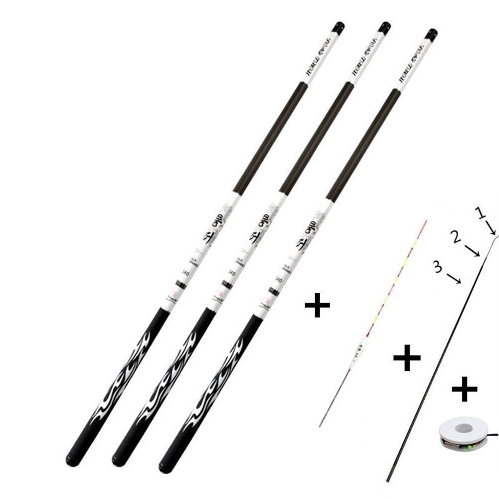 Canna da Pesca,Fishing Rod in Fibra di Carbonio di Canna da Pesca d'Acqua Dolce Pesca telescopica Rod 2.7M-10M Ultra Light