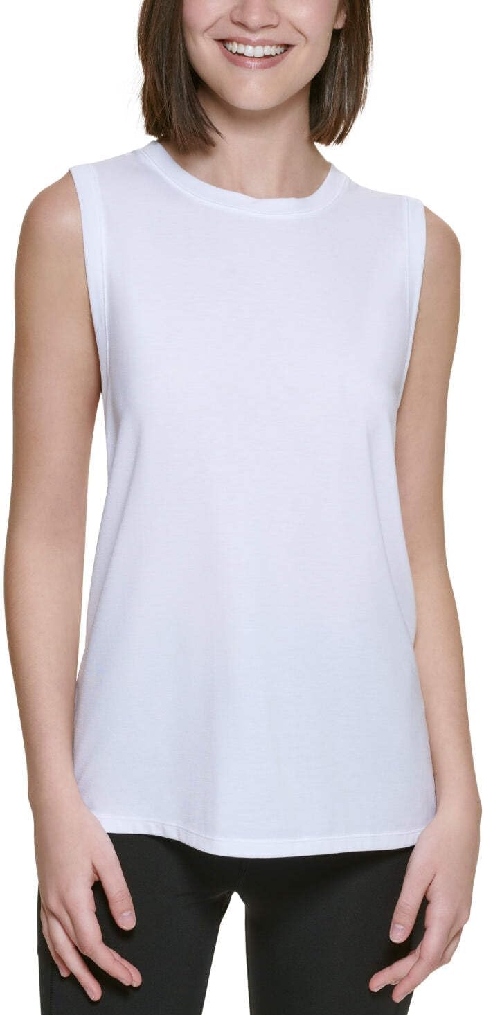 Calvin Klein Performance Womens Dropped Armhole Tank Top White L
