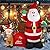 GIFTFIND 7Ft Christmas Inflatable Santa Clau Built-in LED Lights, Outdoor Decoration Santa with Reindeer and Christmas Ball Blow Ups, Holiday Xmas Inflatables Decor for Lawn Yard Garden Outhouse Party
