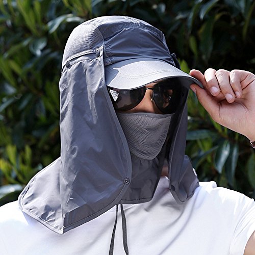 Boné para sol FANZHOU com proteção UV, para pesca e caminhada, com aba para rosto e pescoço, para ho