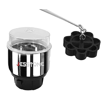 JESSTONE Stainless Steel Chutney Jar 400 ML Mixer Jar Plastic Base With (Free) Achhu Murukku