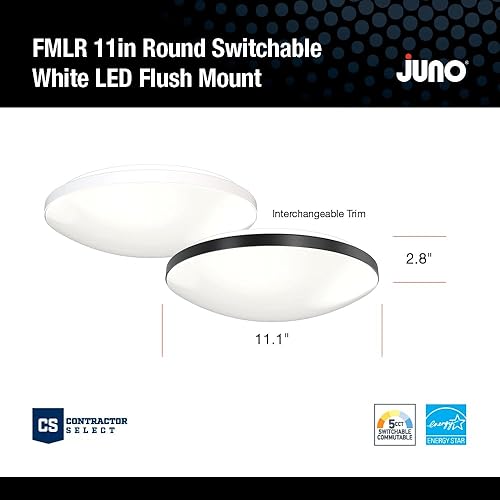 Miniatura 5 de FMLR SWW5 90CRI WBT M4 - Lámpara de techo LED empotrada de 11 pulgadas, redonda, 11 pulgadas, color blanco