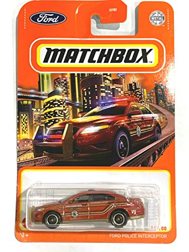 Matchbox Ford Police Interceptor rouge 81/100 voiture miniature de collection pour enfants