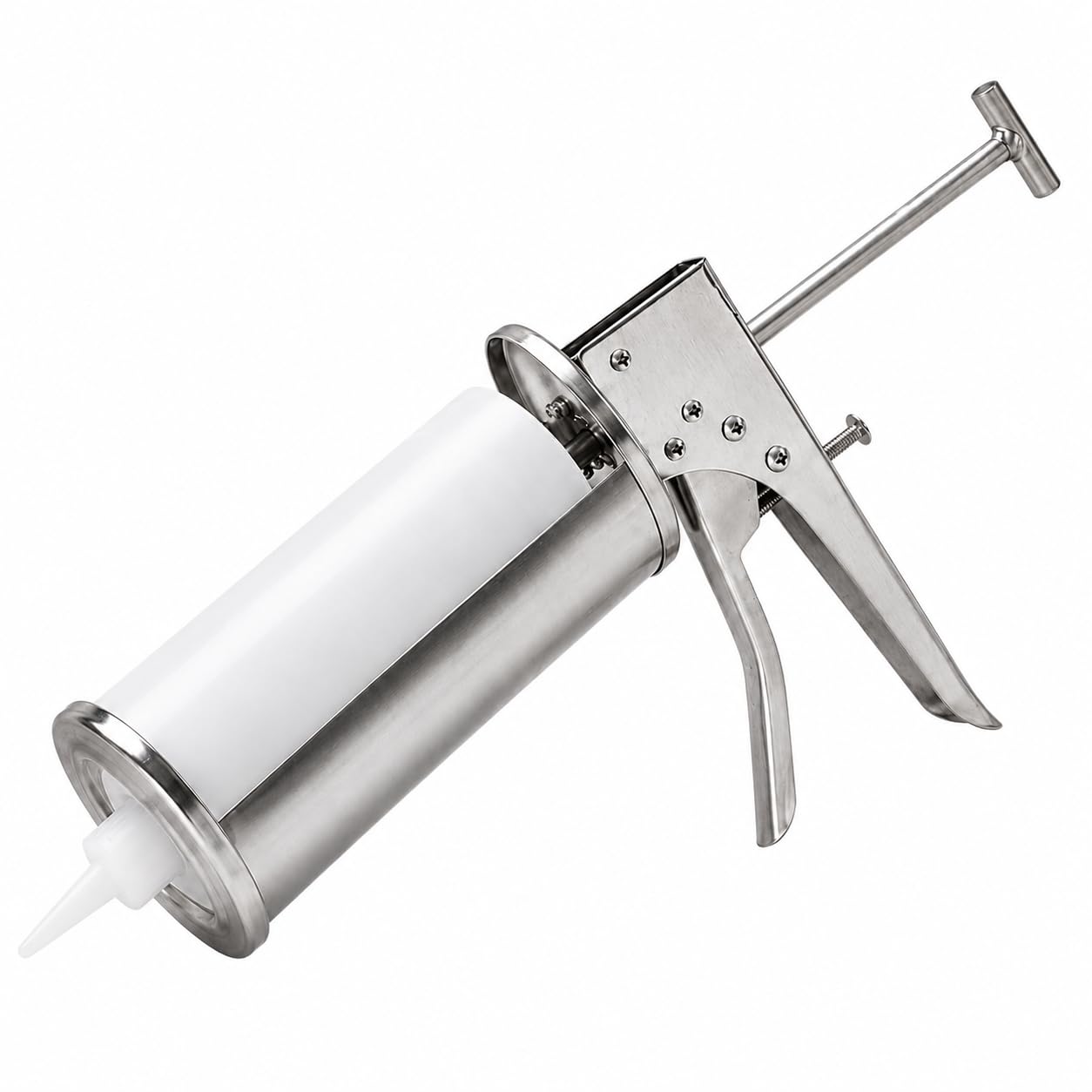 Pistola manuale per salsa in acciaio inox con cartuccia ricaricabile