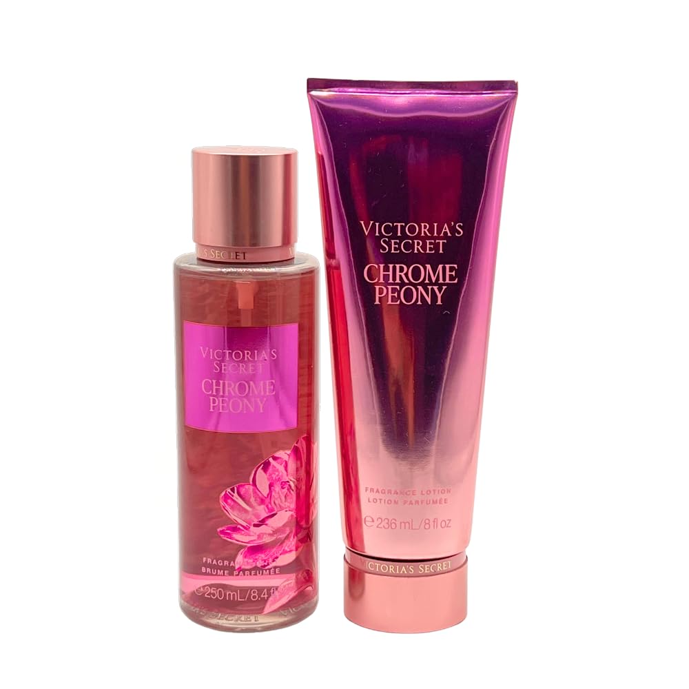 Victoria's Secret CHROME PEONY Fragrance Mist & Lotion 2-piece bundle for Women