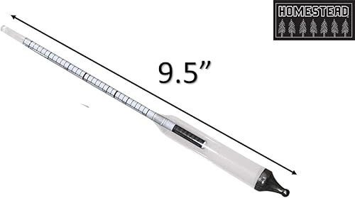 Miniatura 5 de Hidrómetro de jarabe de arce, mide el contenido de azúcar y humedad (densidad) de la savia hervida - Escala Baume y Brix - Calibrado para crear