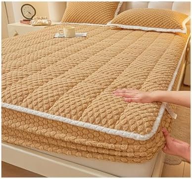 �ґ�ȃx���x�b�g�̃f�B�[�v�t�B�b�g�V�[�c �N�C�[�� - �~�p�̒g��������}�b�g���X�v���e�N�^�[�A�_�炩���L�k���̂���x�b�h�J�o�[ - ���C�g�J�[�L�A�L���O�T�C�Y (79 x 87 �C���`) �ŋ��ɂ̉��K��������