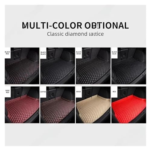 Tapis protection coffre Cayenne imperméable et lavable avec bordure rouge - 4