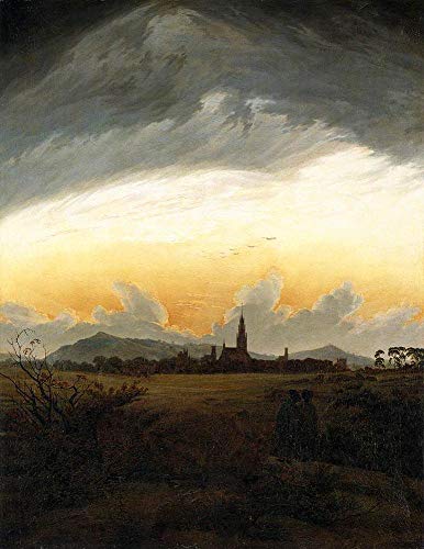 Tableau de Neubrandenburg peint à la main huile sur toile art romantique Caspar David Friedrich